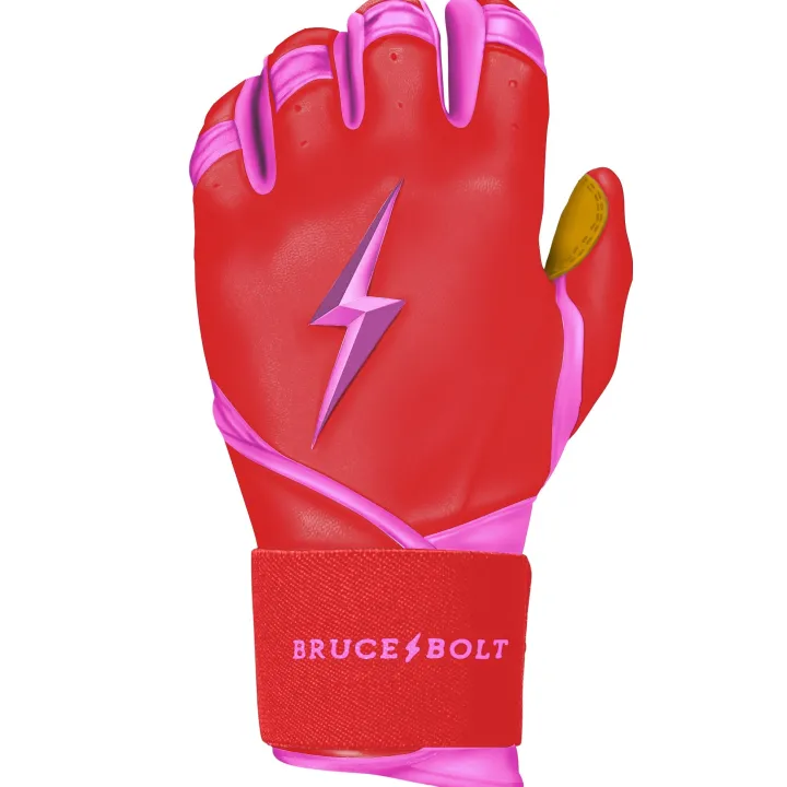 Discount BADER Series Long Cuff Batting Gloves Pink|Red