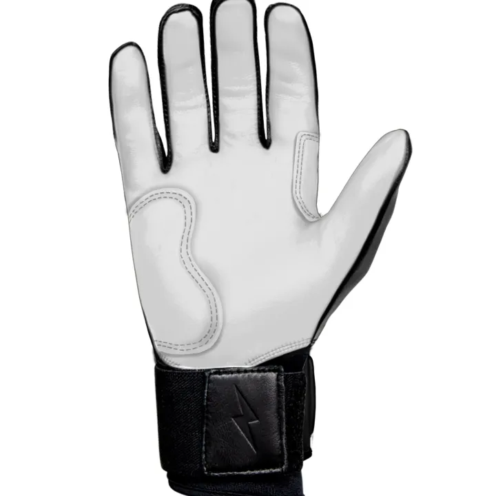 New CHROME Series Long Cuff Batting Gloves Black|Batting Gloves