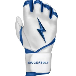 CHROME Series Long Cuff Batting Gloves Blue|White