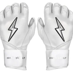 New CHROME Series Long Cuff Batting Gloves White|Batting Gloves