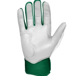 Online CHROME Series Short Cuff Batting Gloves White|Green