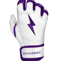 Best CHROME Series Short Cuff Batting Gloves White|Purple
