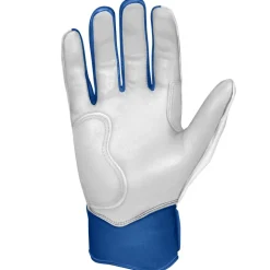 Online CHROME Series Short Cuff Batting Gloves White|Blue
