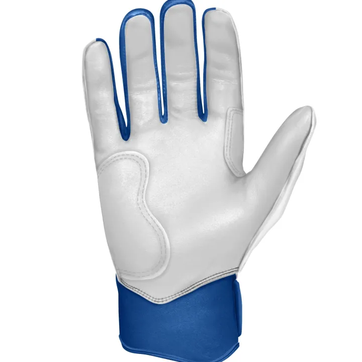Online CHROME Series Short Cuff Batting Gloves White|Blue