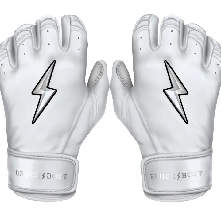 Sale CHROME Series Short Cuff Batting Gloves White|Batting Gloves