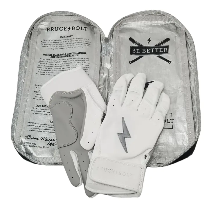 Sale CHROME Series Short Cuff Batting Gloves White|Batting Gloves