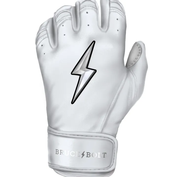 Sale CHROME Series Short Cuff Batting Gloves White|Batting Gloves