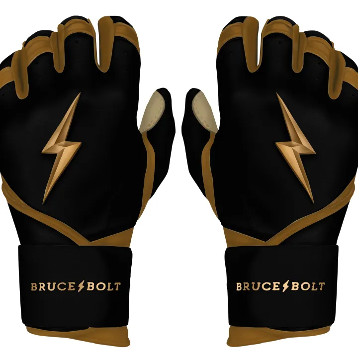 Sale GOLD SERIES Long Cuff Batting Gloves Specialty|Black