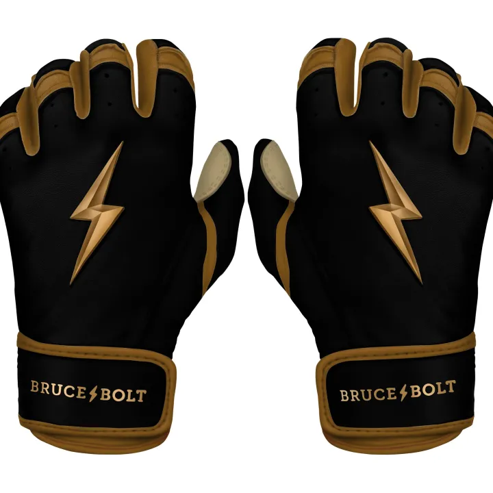 Sale GOLD SERIES Short Cuff Batting Gloves Specialty|Black