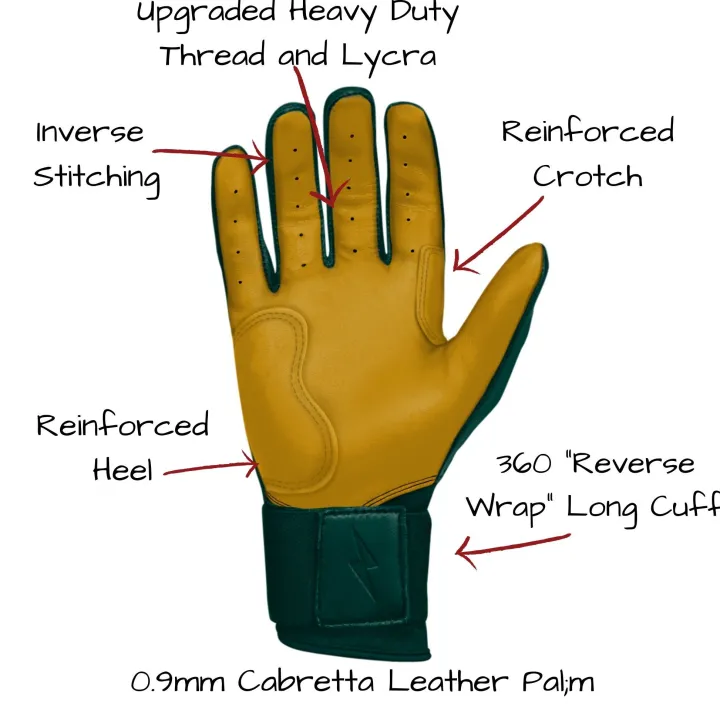 Best Long Cuff Batting Gloves Green|Batting Gloves