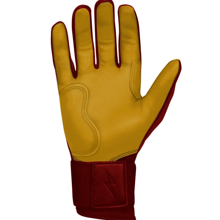 Long Cuff Batting Gloves Red|Batting Gloves
