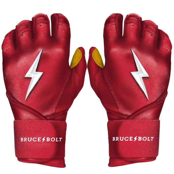 Discount Long Cuff Batting Gloves Red|Batting Gloves