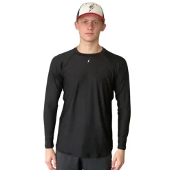 Outlet Long Sleeve Performance T-Shirt With Reflective Bolt Performance Tees