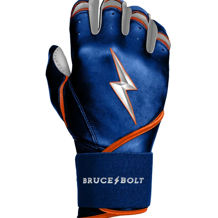 New NIMMO Series Long Cuff Batting Gloves Blue|Orange