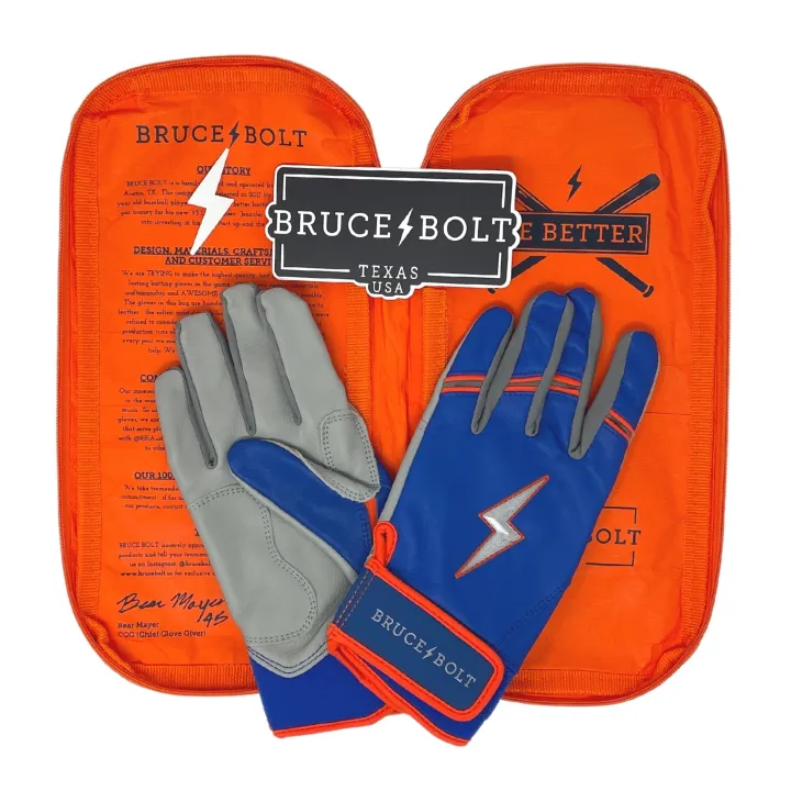 NIMMO Series Short Cuff Batting Gloves Blue|Orange