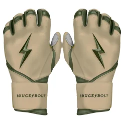 Patriot Series Long Cuff Batting Gloves Specialty|Brown