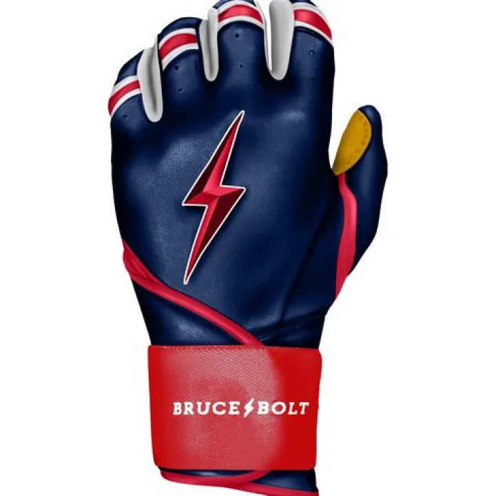 Online Patriot Series Long Cuff Batting Gloves Specialty|Blue