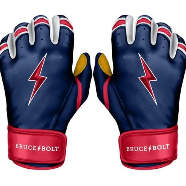 Online Patriot Series Short Cuff Batting Gloves Specialty|Blue