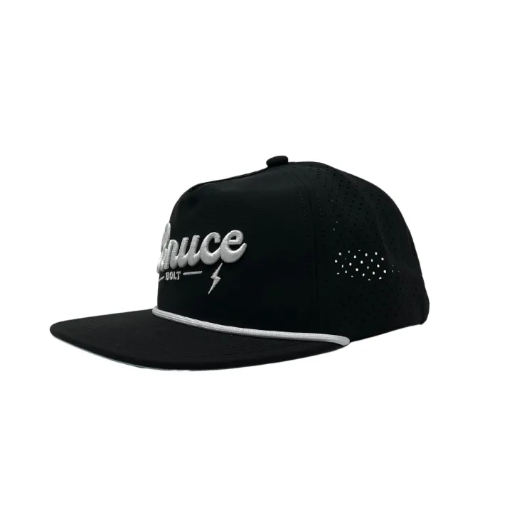 Hot Rope Snapback With White Stitched Logo Hats & Visors