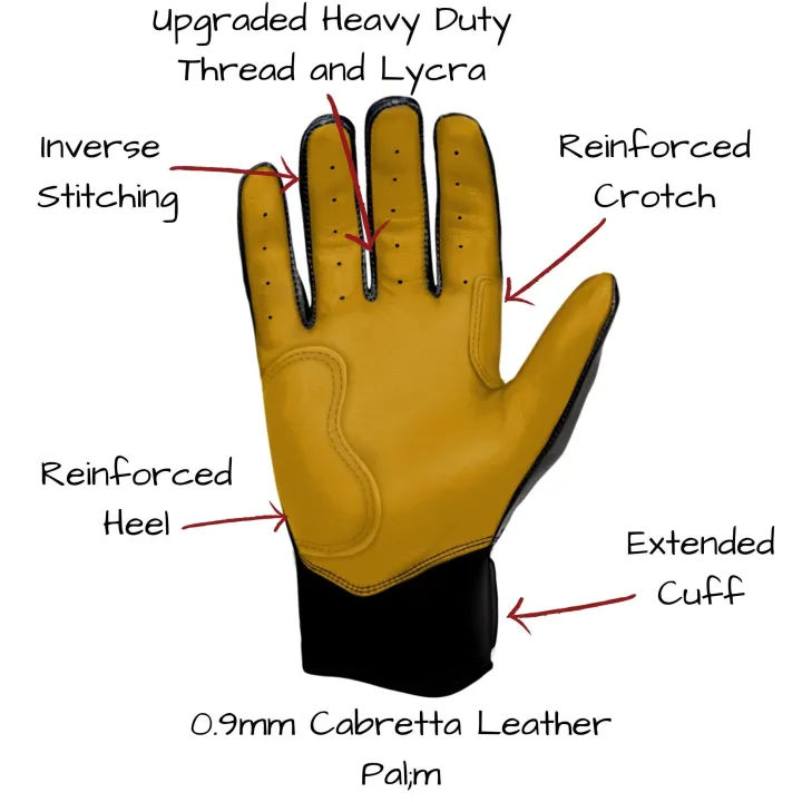 Discount Short Cuff Batting Gloves Black|Batting Gloves